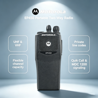 Radio Motorola EP450 VHF UHF Analógico Digital, Walkie Talkie de Largo Alcance con Batería de Alta Capacidad, Radio Bidireccional Portátil