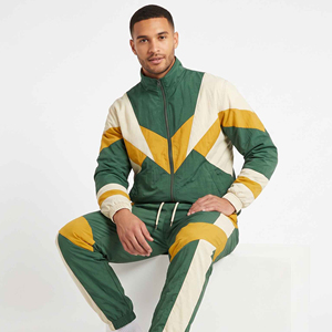Custom Plain Nylon Tracksuit <b>Jacket</b> Wholesale Windbreaker Tracksuit for <b>Men</b> Sweatsuit Manufacturer Embroidery Zip up Jogger - Product Image 3