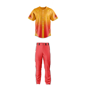 Best Quality Custom Baseball Jersey Uniform Design Sublimated Youth Button Down Softball Baseball Uniform - Product Image 1