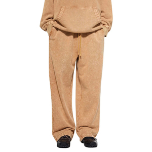 กางเกงวอร์มผู้ชายผู้หญิงสั่งทำพิเศษ เอวยางยืด มีเชือกผูก ทรงขาตรง หลวม สวมใส่สบาย ผลิตโดยโรงงาน OEM ODM ซักได้ - Product Image 1