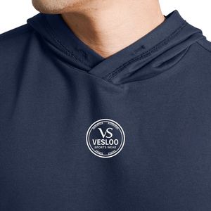 Navy Perform Hooded Tank Men's Sleeveless Gym Hoodie <b>Vest</b> Cotton Workout Training Fitness Bodybuilding <b>Stringer</b> Athletic Muscle - Product Image 5
