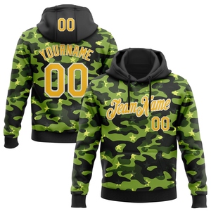 Sudadera con Capucha Deportiva de Camuflaje con Diseño 3D en Negro, Amarillo y Blanco, Cosida a Medida por OMMIZ INDUSTRY, Venta al Por Mayor - Product Image 3