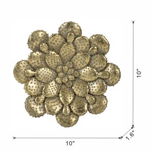 Targa da Parete D10x1.6 con Motivo Succulento, Elegante Opera d'Arte Decorativa - Product Image 2