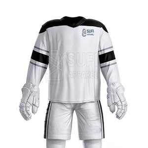 Uniforme de hockey sur glace élégant et respirant en polyester pour hommes adultes avec pantalon et numéro personnalisables dans plusieurs couleurs - Product Image 5