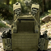 Gilet tactique léger 900D à libération rapide avec système Molle, gilet réglable pour la chasse et le camping