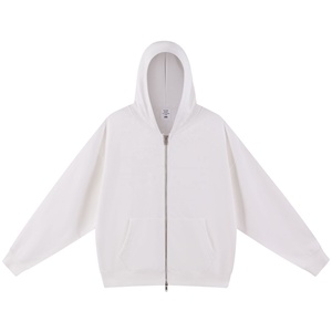 Sudadera con capucha unisex de algodón de 420 g/m² con cremallera para estilo urbano, sudadera con capucha extragrande con cremallera para mujer, sudadera con capucha informal de corte relajado para hombre - Product Image 2