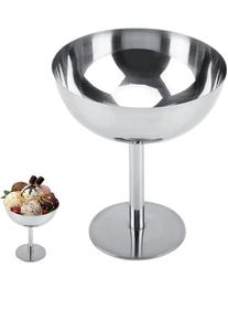 Bols à sundae et smoothie en acier inoxydable poli, écologiques, style américain, décoratifs, pour restaurant, maison, bar, fête - Product Image 4