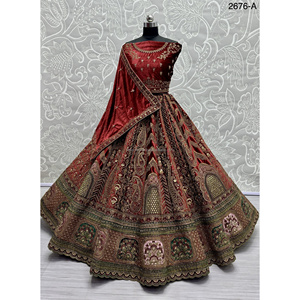 Nupcial Indio Desgaste Terciopelo Colecciones Para Novia Con Zarkhan Trabajo Por Fabzone - Product Image 6