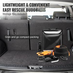 Kit de recuperación todoterreno de alta resistencia con cabrestante de 3 x 30 pulgadas, correas de remolque de 30000 lb y grilletes de anillo en D de 44092 lb, correas de amarre con trinquete - Product Image 3