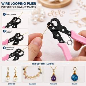 MANAN INSTRUMENTS Pince à boucler en acier inoxydable pour la création de boucles de fil de bijouterie 1,5 mm 2,25 mm 3,0 mm pour bracelets et boucles d'oreilles - Product Image 5
