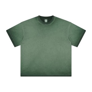T-shirt décontracté à manches courtes et col rond pour homme, 100% coton, couleur unie - Product Image 1
