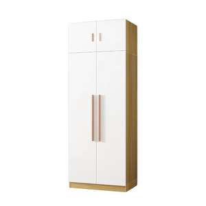 Armario de puertas batientes de madera de panel plano personalizado JY Project, muebles modernos para dormitorio, armario con cajones de MDF, grande, portátil, para hotel - Product Image 1