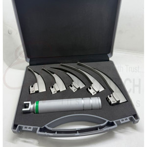 Set de Laringoscopio Rígido Endo Tech con 5 Palas, Mango Manual, Instrumento Quirúrgico ORL Clase I, Modelo Eti-As-857-028, Acero Inoxidable 410 - Product Image 1