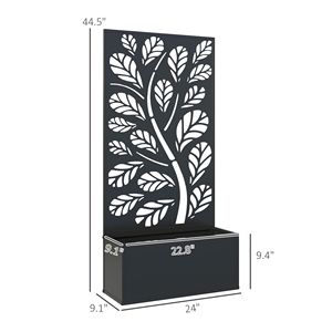 Bac à légumes surélevé autoportant avec treillis pour plantes grimpantes, doté de fonctions d'auto-arrosage et de drainage, idéal pour jardin de patio extérieur - Product Image 3