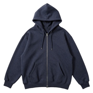 เสื้อฮู้ดซิปโอเวอร์ไซส์สำหรับผู้ชายและผู้หญิง สไตล์สตรีทแวร์ ผ้าฟลีซผสมคอตตอน สวมใส่สบาย ล้างสีแบบสโตนวอช หน้าผ้าหนา รับผลิตแบบ OEM - Product Image 4