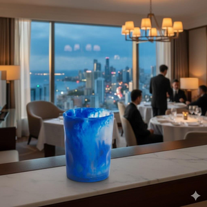 Gobelet de luxe en résine transparente, fait main en époxy, résistant au lave-vaisselle, pour la maison et le bureau, idéal pour jus, boissons froides, cocktails et service de fête - Product Image 4