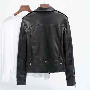 Wholesale Motorcycle Genuine Sheep <b>Leather</b> <b>Jacket</b> <b>for</b> <b>Women's</b> Ladies Cropped <b>Bomber</b> Style Fashion Spring <b>Leather</b> <b>Jacket</b> <b>Women</b> - Product Image 3