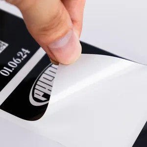 Etiquetas Redondas Personalizadas con Logotipo, Adhesivas de Vinilo Impermeables, con Lámina Dorada Láser, para Empaque de Hamburguesas, Escribibles - Product Image 2