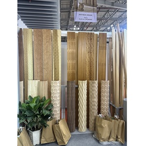 Durable Eco-Friendly Solid Wood Flexible Tambour Panels for Kitchen Cabinet Doors Modern Design Apartment <b>Solution</b> - Product Image 3