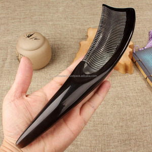 Peigne en corne de bœuf écologique fait à la main pour salon, logo personnalisé, expérience de soin des cheveux lisses et sans nœuds, entretien des cheveux sains - Product Image 5