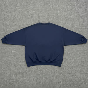 Sweat-shirts surdimensionnés pour hommes en coton mélangé, col rond, blocs de couleur, broderie personnalisable, poids lourd - Product Image 3