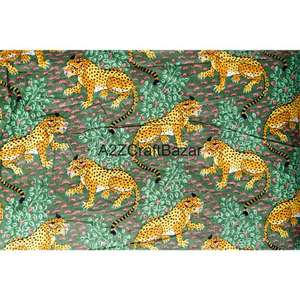 Tissu d'habillement 100% coton tissé, imprimé au bloc, écologique, respirant, séchage rapide, léger, style croisé, du Rajasthan pour femmes et jeunes filles - Product Image 6