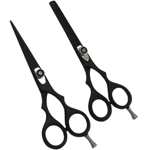 Ensemble professionnel de 2 ciseaux de barbier de 6 pouces, ciseaux de coupe et d'éclaircissement des cheveux en acier inoxydable légers pour coiffure moyenne - Product Image 1