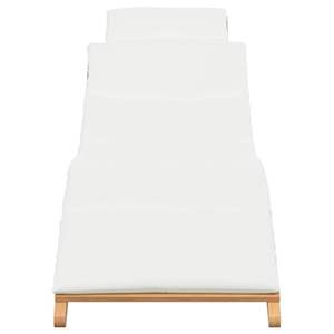 Chaise longue de jardin marron avec coussin 77,95 x 21,65 x 23,03 pouces - Product Image 5