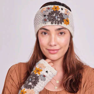 Bonnet tricoté à la main avec motif floral, brodé, en acrylique, pour l'hiver, unisexe, style bohème, pour adulte, usage quotidien - Product Image 6