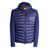 Veste matelassée à capuche unisexe en toile bleue, fermeture éclair sur le devant, coupe-vent, rembourrage en coton, vêtement d'extérieur d'hiver, style décontracté, coupe régulière