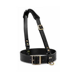 Ceinture en cuir Sam Browne avec boucle classique, ajustement réglable et finition soignée pour vêtements et événements formels - Product Image 1
