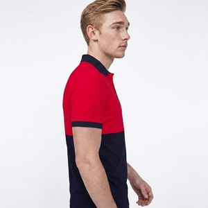 Polo à manches courtes pour homme, couleurs rouge et bleu marine, tissu Oxford en coton, style décontracté, vente en gros OEM - Product Image 3