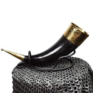 Cuerno de cerveza de vaca medieval vikingo natural 100% hecho a mano, cuerno tallado en estilo Animal, opción de técnica pulida - Product Image 1