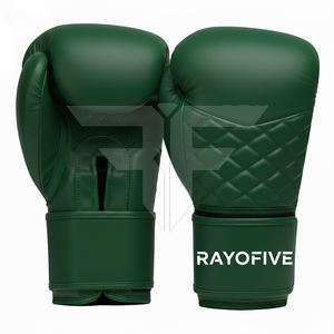 Gants de boxe en cuir de qualité supérieure avec évacuation de l'humidité et fermeture auto-agrippante pour l'entraînement de frappe et les arts martiaux - Product Image 1