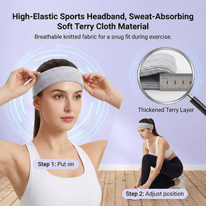 Professional Sports Fashion Multicolor Fit <b>Elastic</b> Compression Colorful <b>Headband</b> Moisture Wicking Wide <b>Headbands</b> - Product Image 4