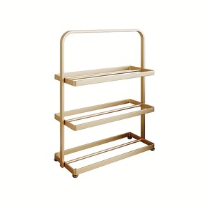 Spacious Three Tier Shoe Rack Organizer Wide Storage Design Heavy Duty <b>Frame</b> Multi Pair Capacity Stylish Entryway Stand - Product Image 4