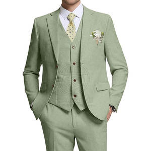 Costume de mariage pour homme de style moderne, veste et pantalon sur mesure avec doublure douce pour les occasions de mariage - Product Image 2
