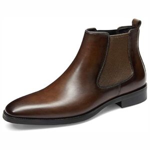 Zapatos de Cuero para Hombre, Nuevos de Fábrica, Formales de Negocios, de Una Pieza, Sin Cordones, Modernos e Informales - Product Image 4