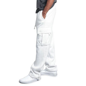 Men <b>White</b> <b>Cargo</b> Work Pants Polyester Comfortable CE Certified Breathable Holster Pockets for Workwear 2026 - Product Image 2