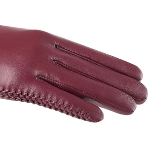 Gants longs en cuir pour femmes avec détail nœud et doublure en polaire pour l'élégance des soirées d'hiver - Product Image 3