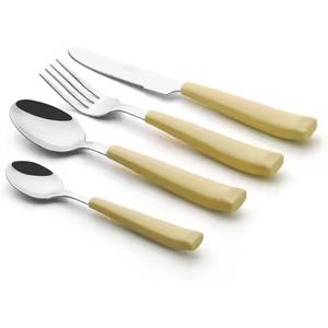 Ensemble de couverts en métal contemporain, cuillère, fourchette, couteau, ensemble de couverts élégants pour la cuisine, vaisselle de table au design durable - Product Image 4