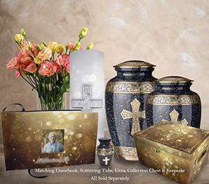 Royal Brass <b>Keepsake</b> Cremation Urn <b>Memorial</b> Tribute Holder Designed With Durable Secure Lid And Smooth Surface Finish - Product Image 6
