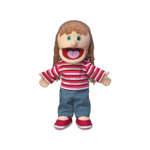 Cleopatra Plush Puppet With Orange Outfit And Black Hair <b>Soft</b> <b>Stuffed</b> Animal <b>Toy</b> For Kids Age 2 To 4 Years Unisex - Product Image 2