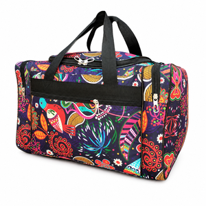 Bolsa de Viaje Deportiva de Gran Capacidad con Diseño Floral y de Aves Coloridas, Estilo Hip-Hop, para Fin de Semana - Product Image 1
