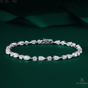 Pulsera de tenis de circonita de moda para pareja, pulseras de lujo con diseño floral, circonita cúbica completa, joyería de boda. - Product Image 2