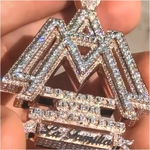 CONCEPTION Joyería Hip Hop de Alta Calidad, Colgante de Letra Personalizado de Plata de Ley 925 con Moissanita y Diamantes VVS, para Hombre, Certificado GRA - Product Image 4