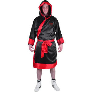 Robe de combat de boxe et de kickboxing rouge et noire pour hommes, tenue d'arts martiaux pour adultes la plus vendue, robe de boxe pour la marche sur le ring - Product Image 1