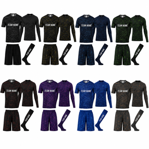 Tenue de football personnalisée : Maillot à manches courtes ou longues, short, chaussettes – Ensemble complet sublimé pour équipe de club – Vente en gros OEM - Product Image 2