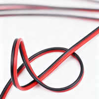 Cable Eléctrico Paralelo Yuehua 28awg de 2 Hilos Rojo y Negro con Diseño de Cinta Plana para Comunicación Cableada