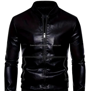 Veste en cuir pour hommes de haute qualité, coupe-vent et robuste Logo personnalisé Fashion Whole Selling Price Veste de vêtements pour hommes - Product Image 1